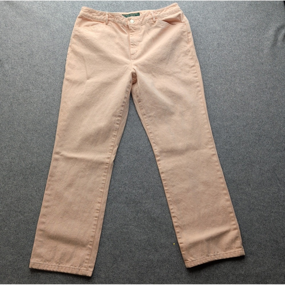 Vintage Lauren‎ Jeans Co Ralph Lauren Women's 12 Straight Leg Peach Jeans 90's